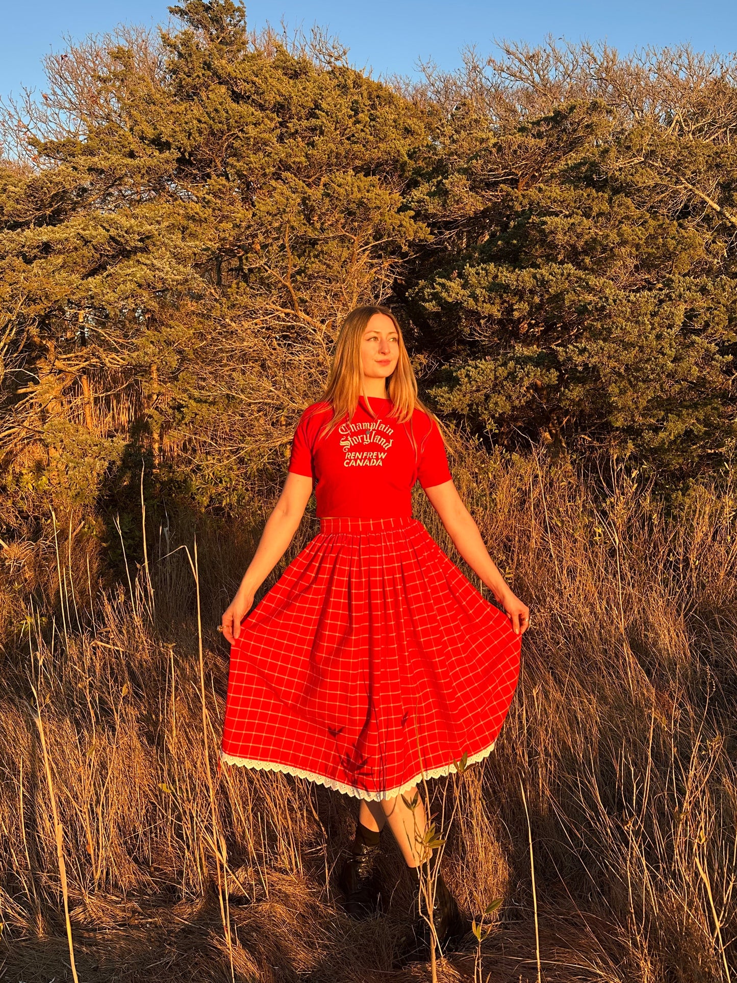 Briarwood Skirt in Scarlet Red