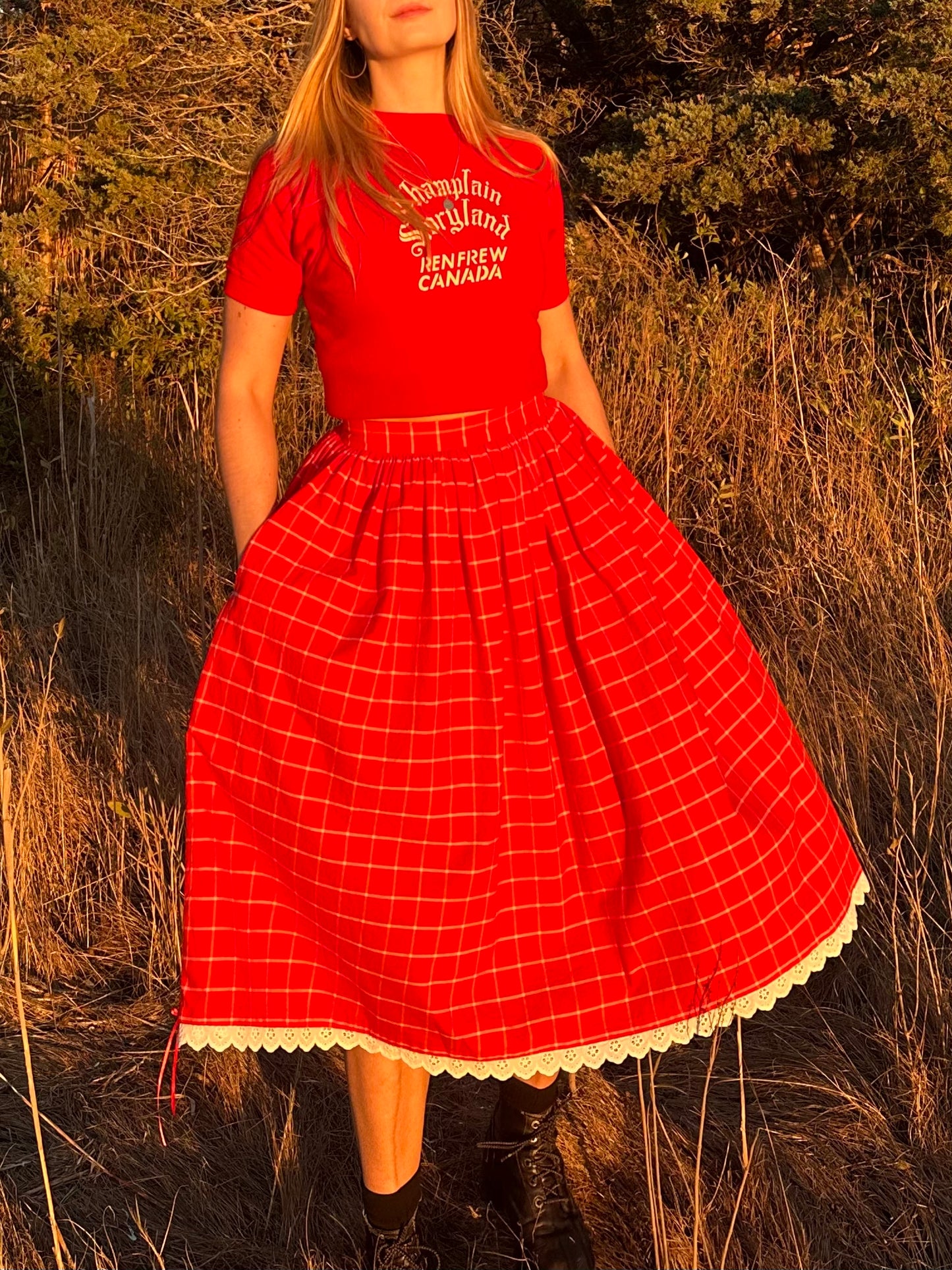 Briarwood Skirt in Scarlet Red