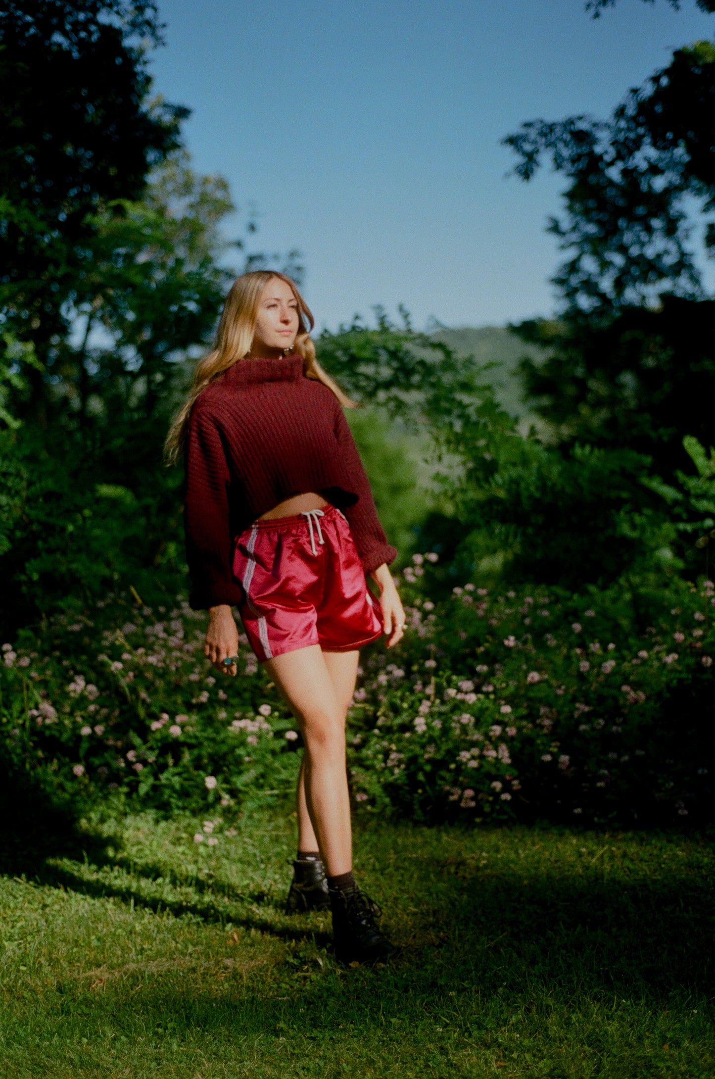 Brookdale Shorts in Raspberry Red